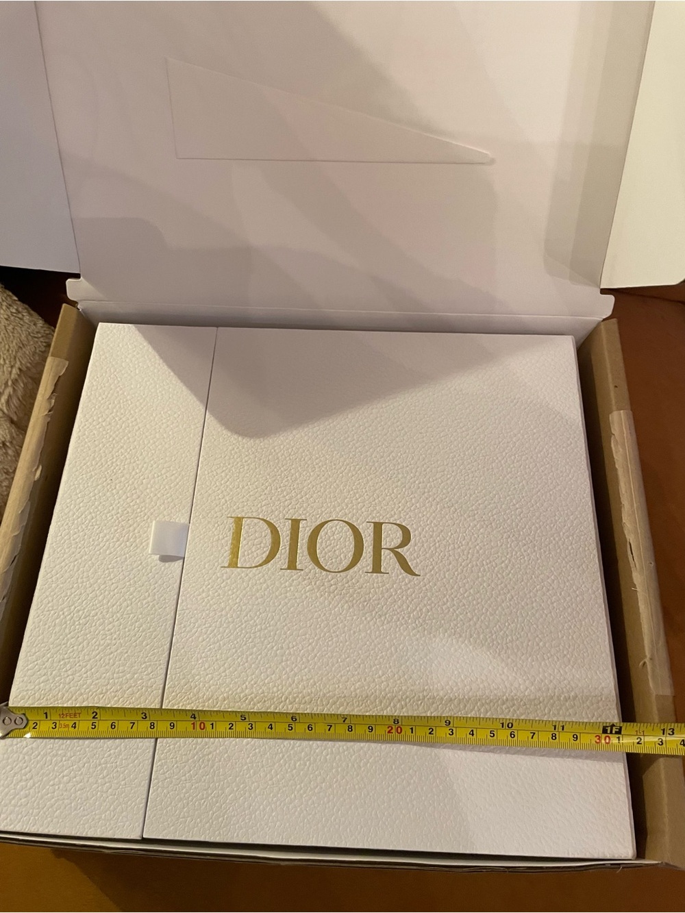 Dior White Box with Gold Logo